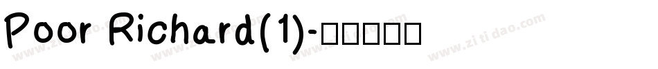 Poor Richard(1)字体转换